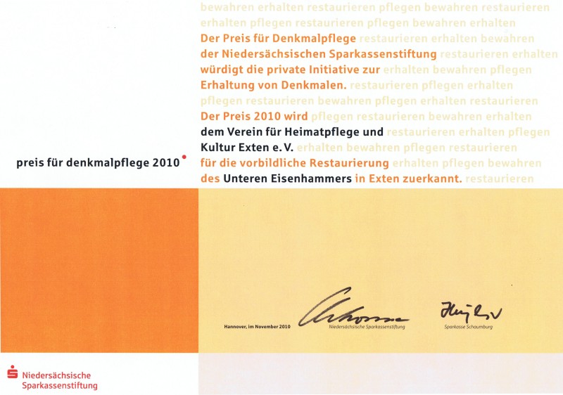 Preis für Denkmalpflege 2010